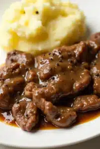 Pepper Steak Recipe with Gravy