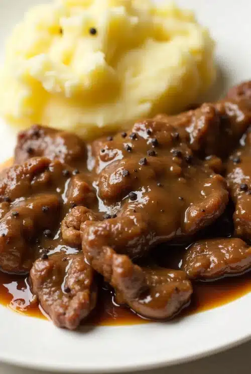Pepper Steak Recipe with Gravy