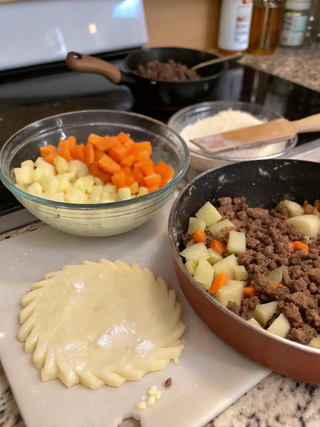 beef pot pie recipe prep