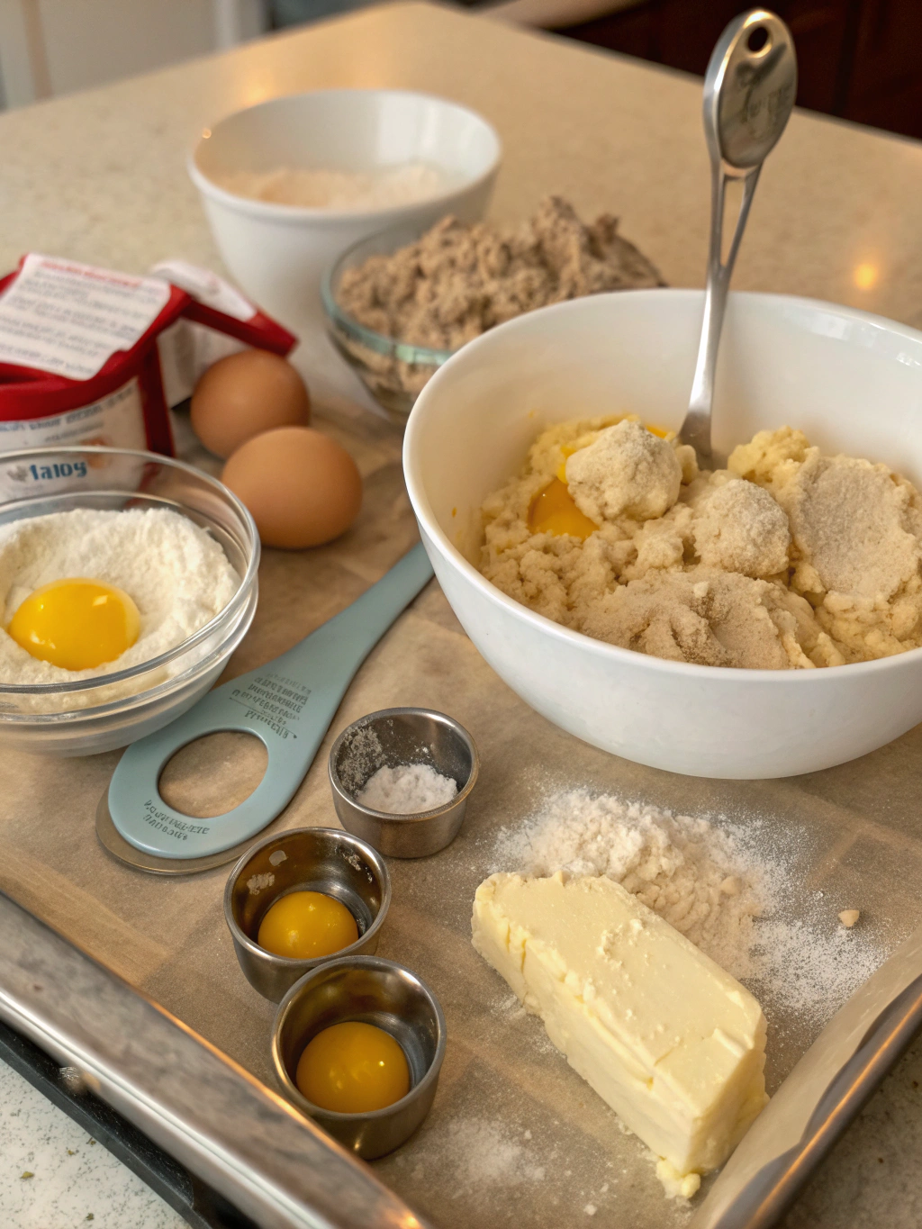 cake mix cookies recipe prep