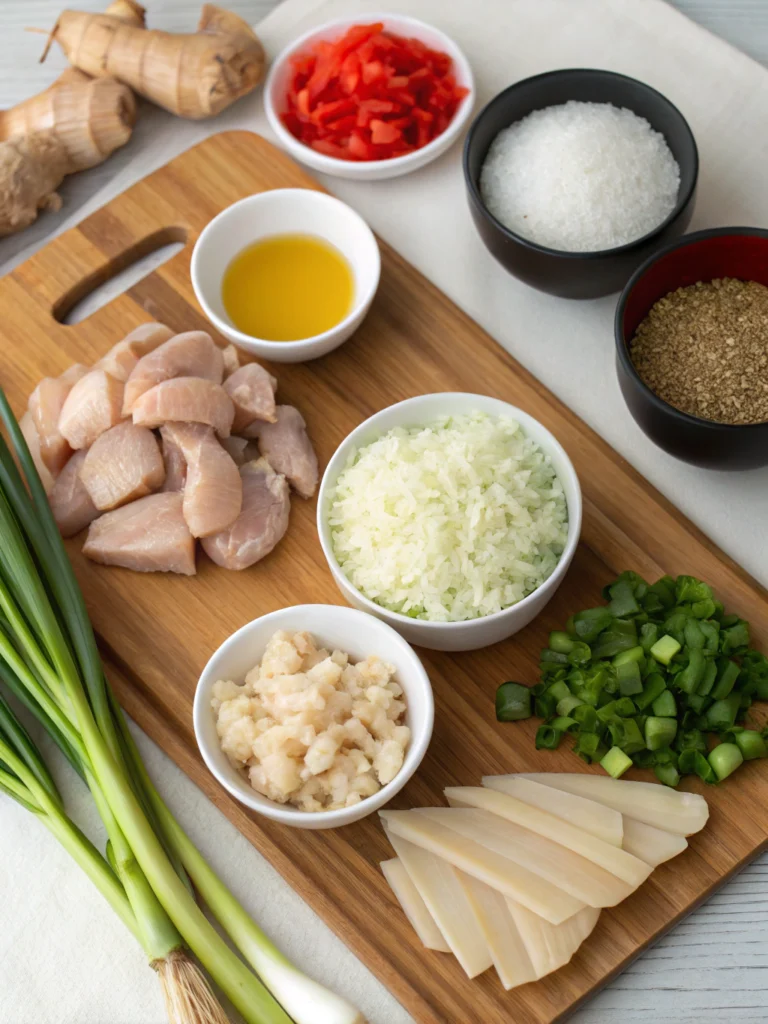 chicken congee recipeingredients