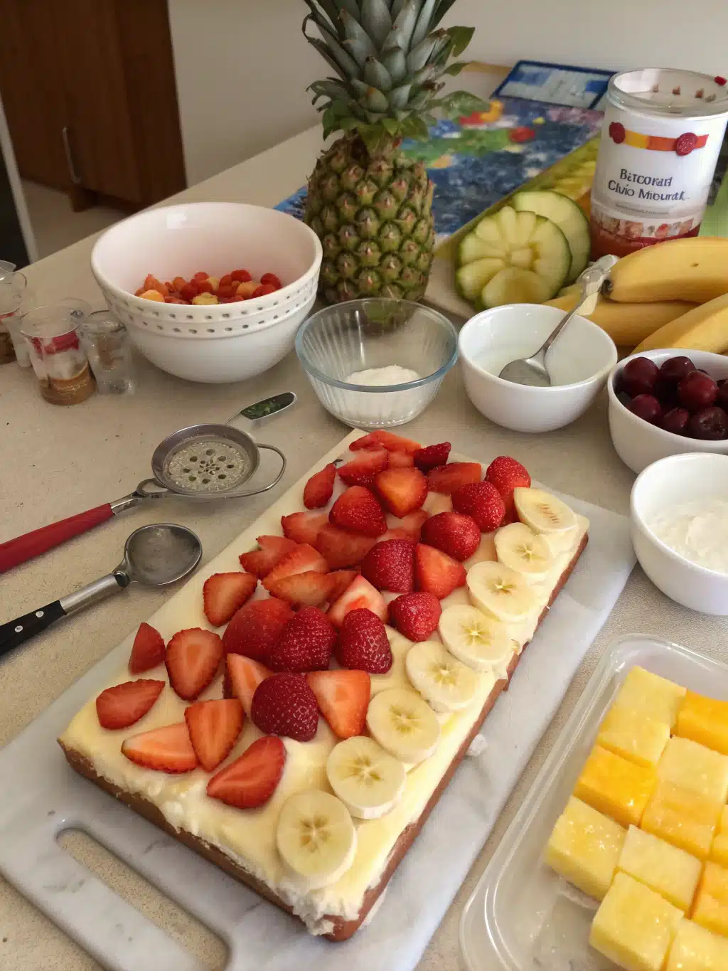 Fruit Cocktail Cake Preparation