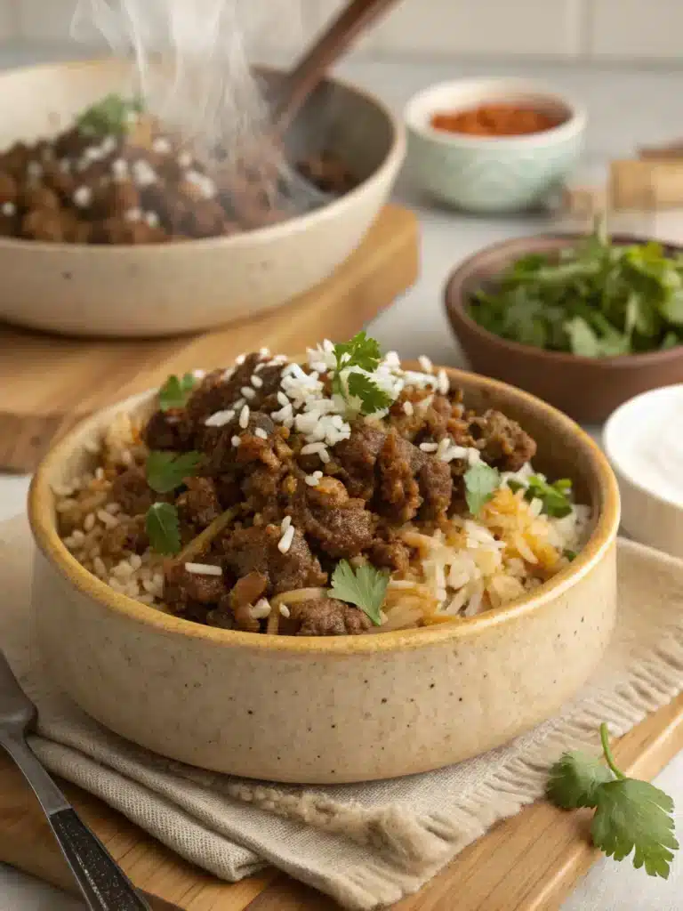 ground beef and rice recipes