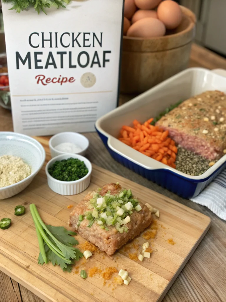 instruction to prepare chicken meatloaf recipe