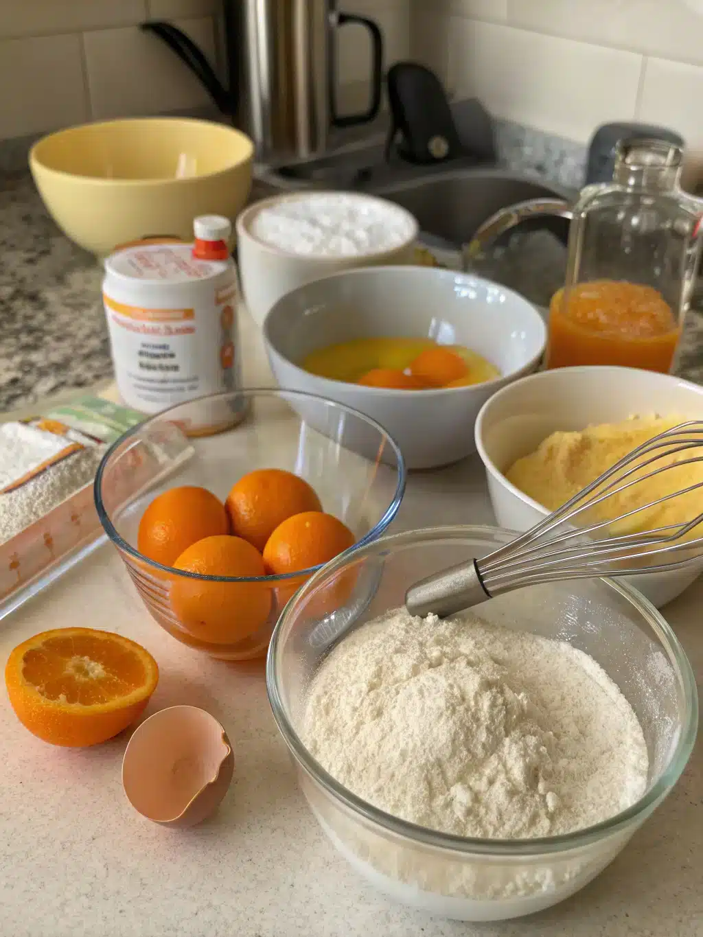 mandarin orange cake recipe prep