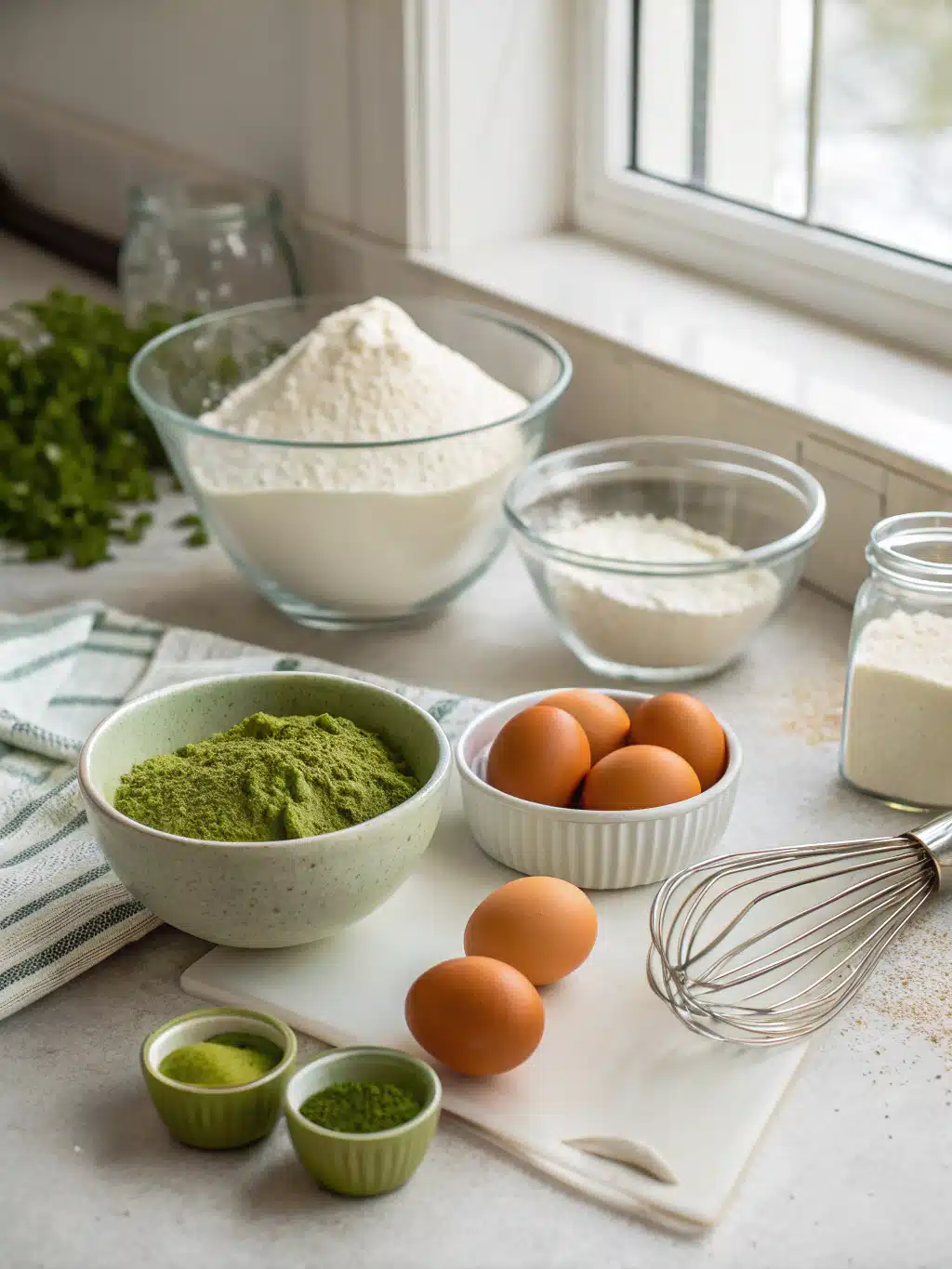 Matcha Cake Preparation