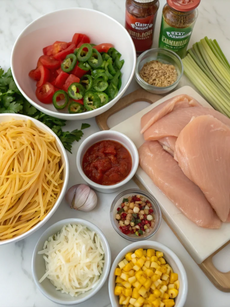 rotel chicken spaghetti recipeingredients