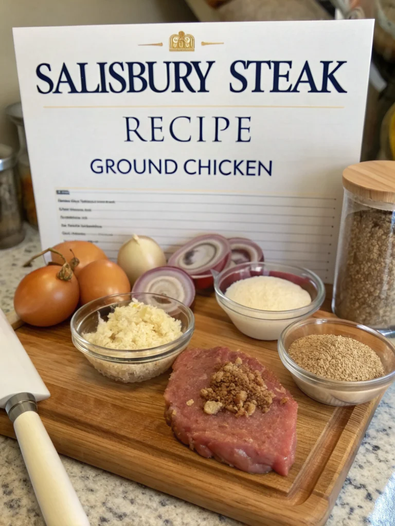 salisbury steak recipe with ground chickeningredients