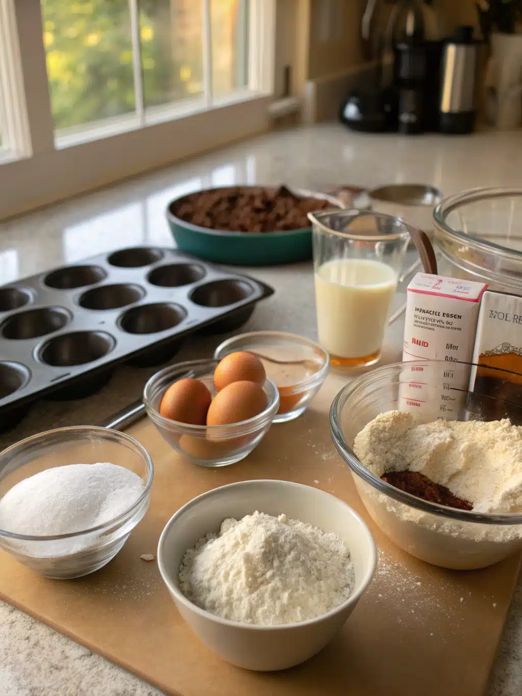 Coffee cake muffin preparation
