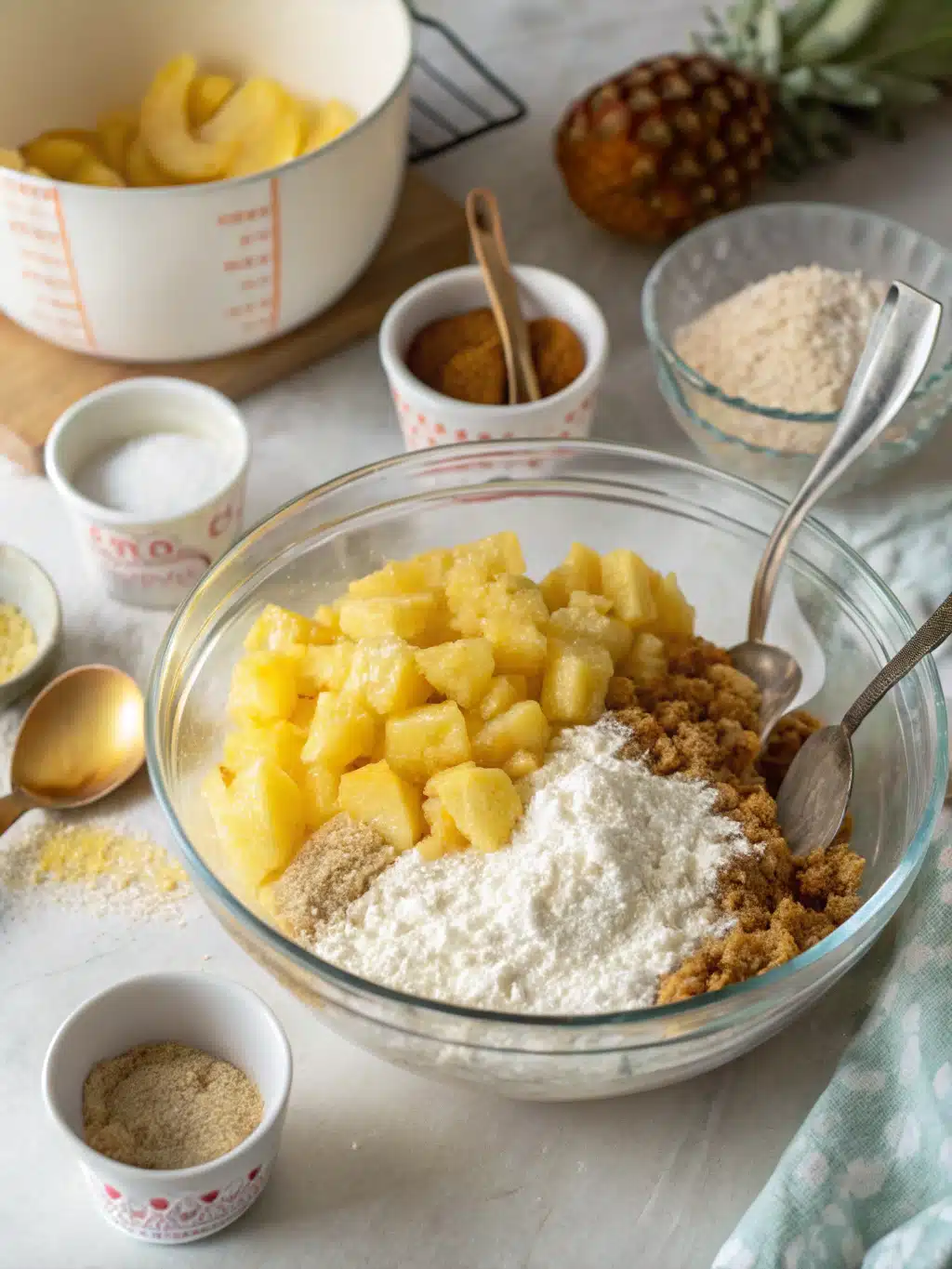 Pineapple Dump Cake Preparation