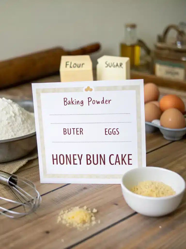 recipe for honey bun cakeingredients