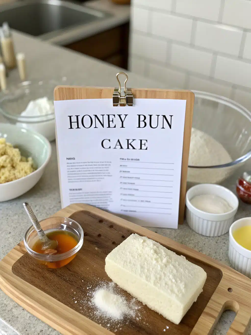 recipe for honey bun cake