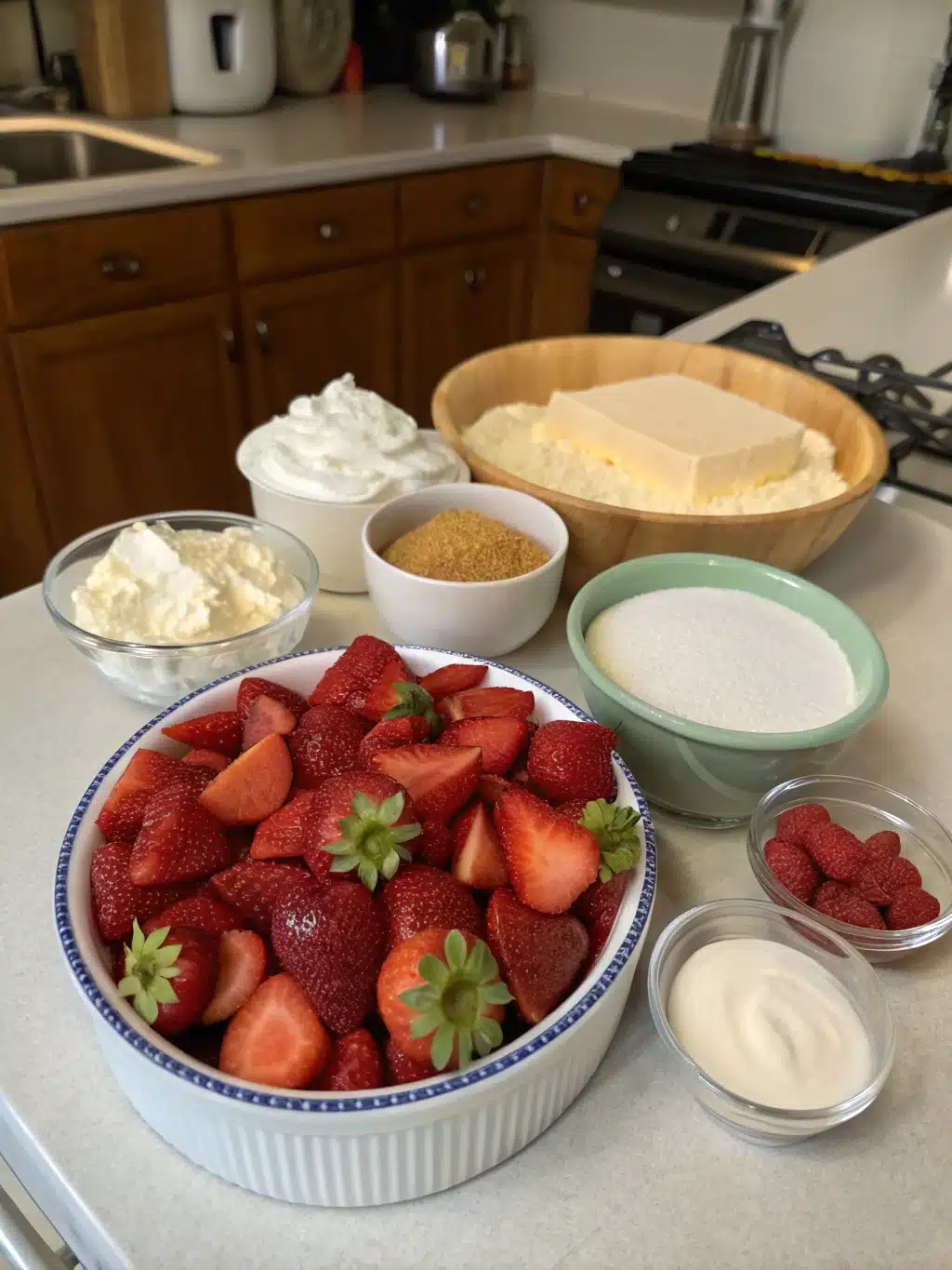 strawberry cheesecake cake recipe