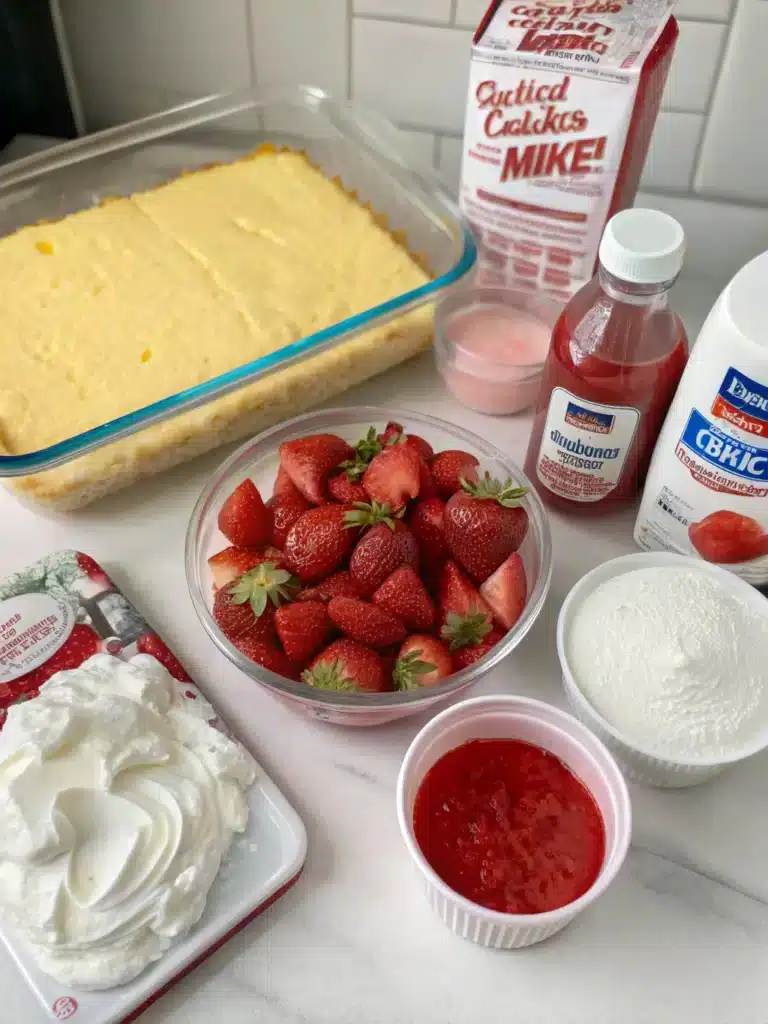 strawberry poke cake recipeingredients